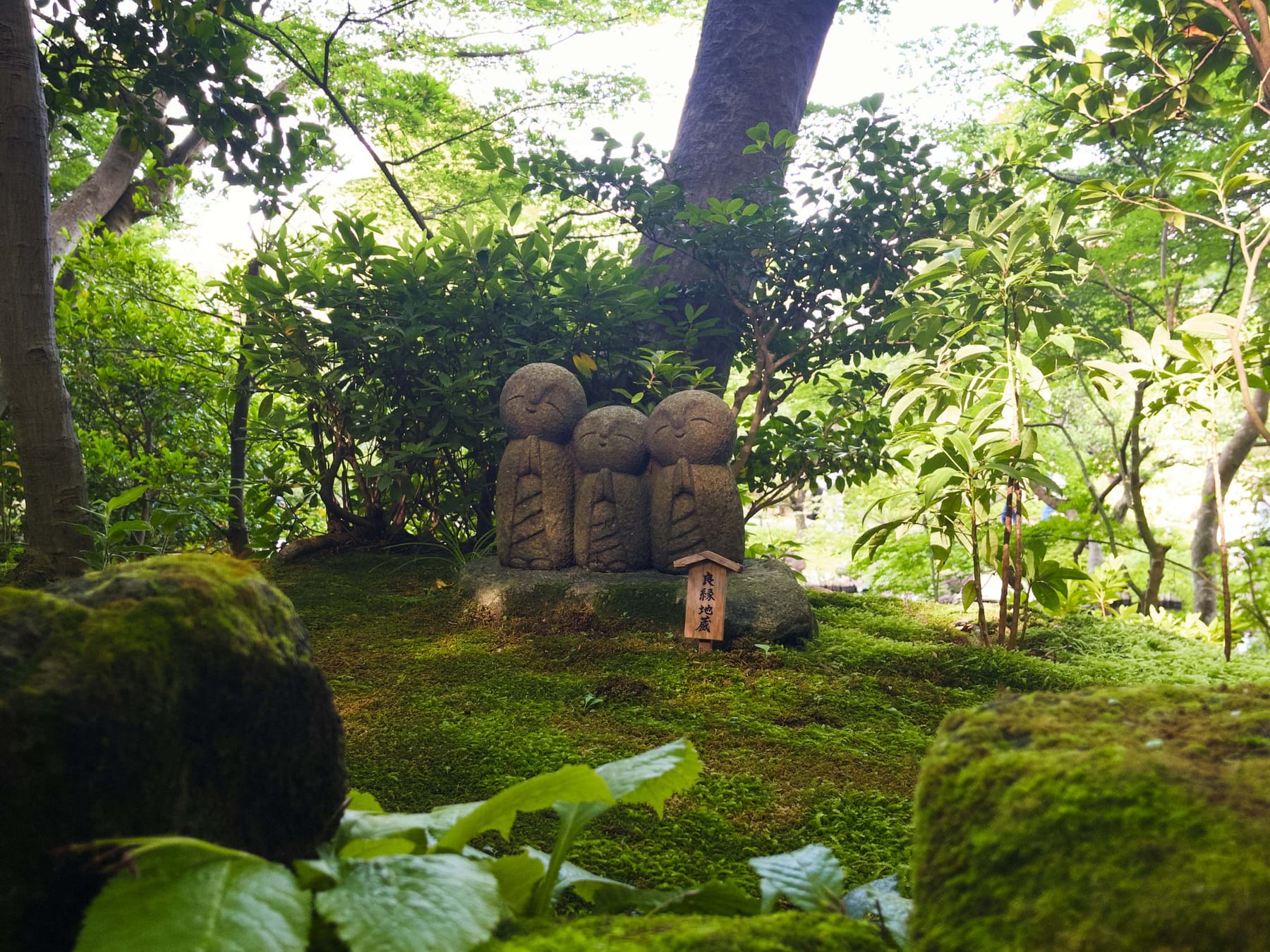 View of Nagomi Jizo statues in Hasedera Temple in Nikko, Japan