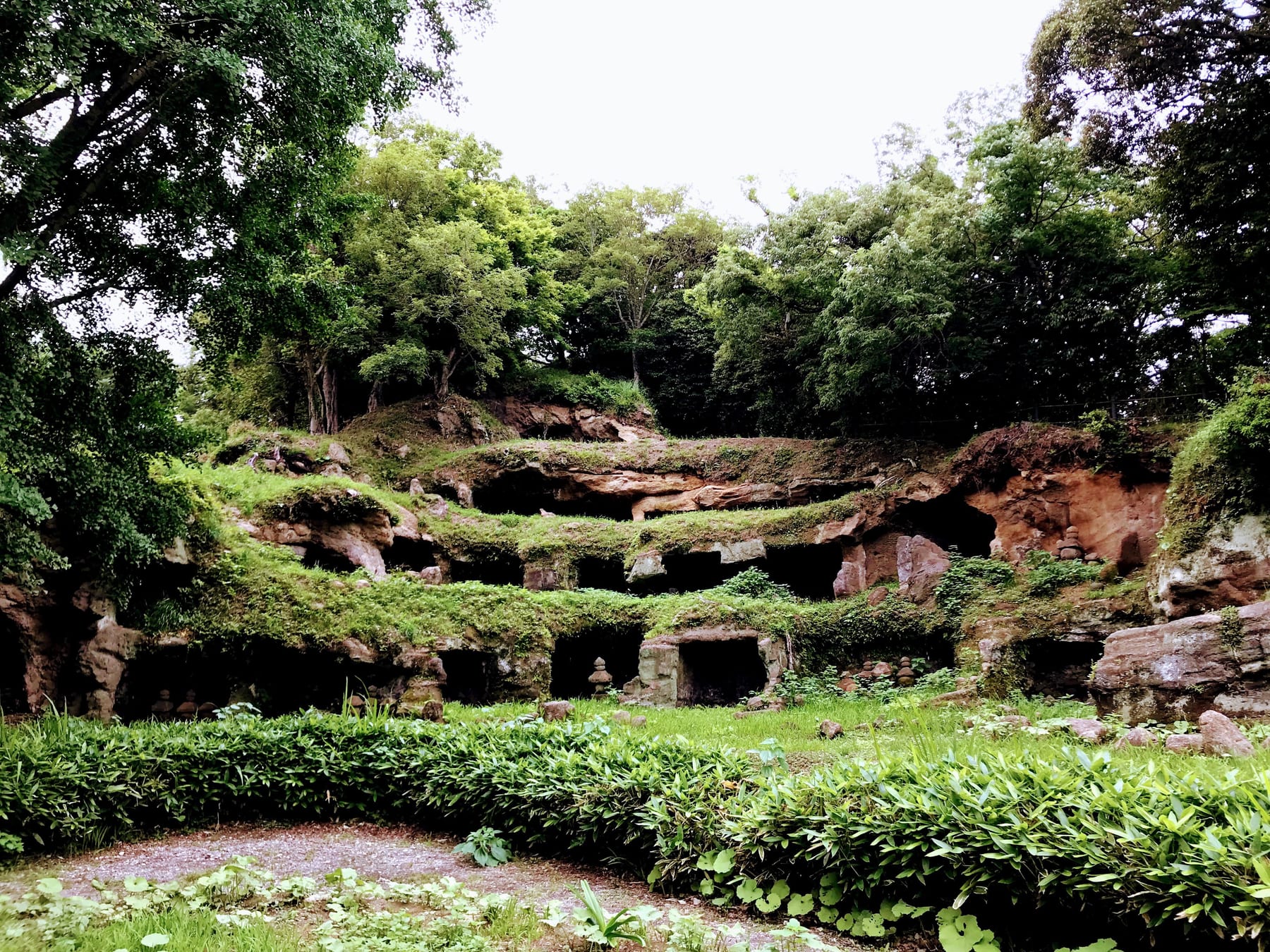 View of The Mandaro Yagura Caves in Kamakura, Japan