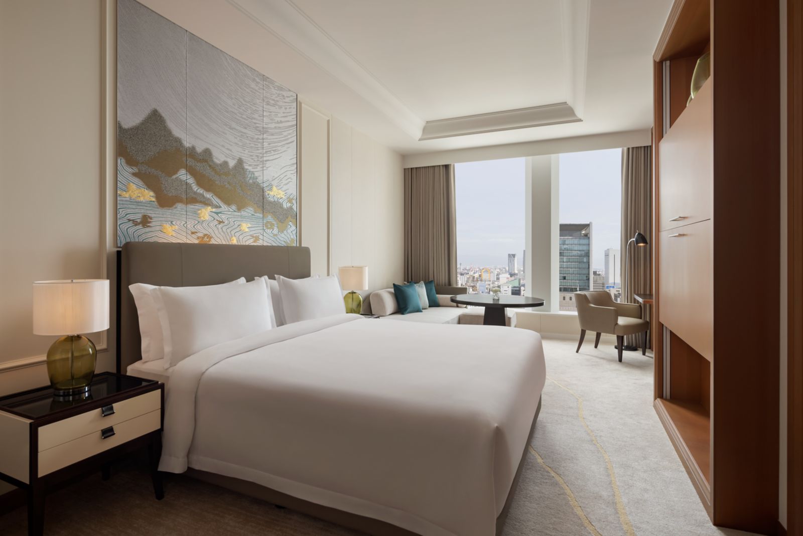 A grand deluxe king room at The St. Regis Osaka on Midosuji