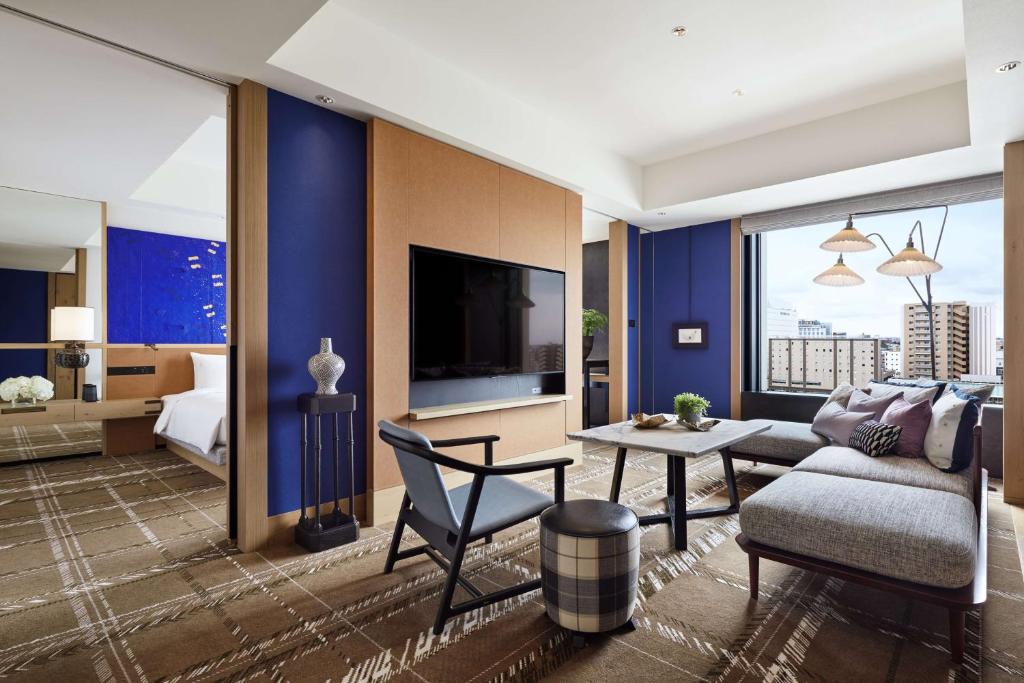 A modern guest room at Hyatt Centric Kanazawa