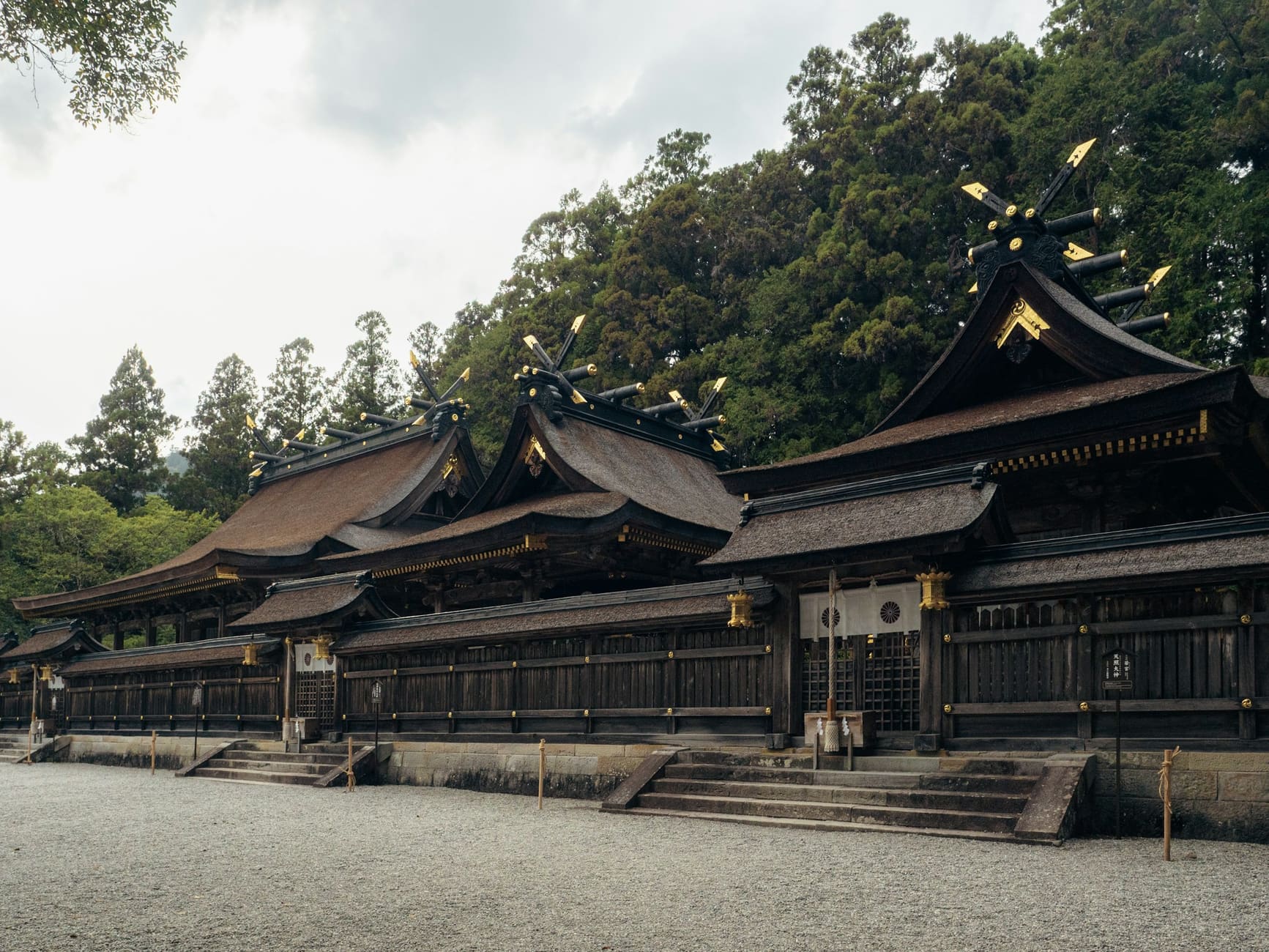 The shrine halls of Kumano Hongu Taisha