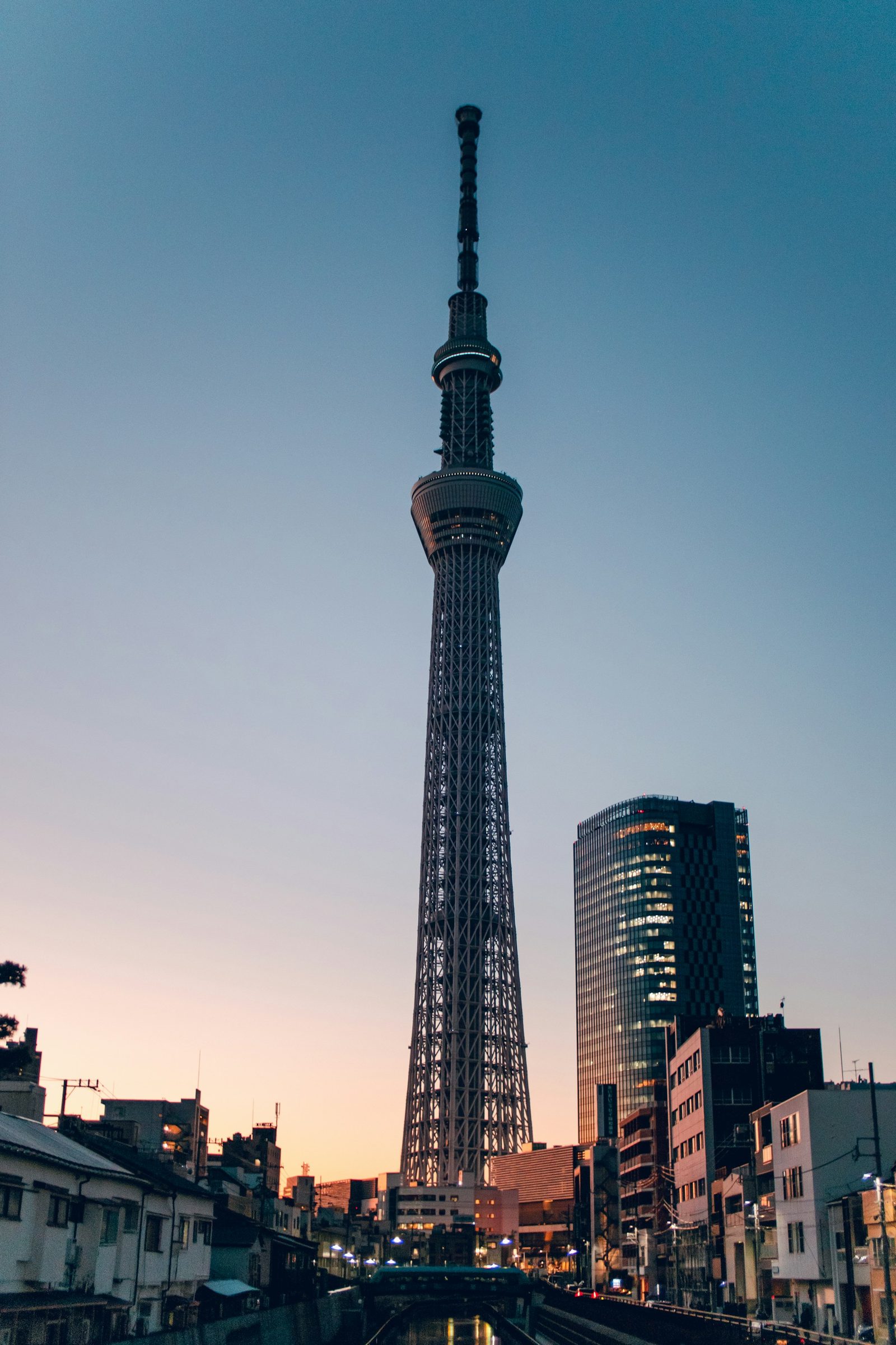 Tokyo Skytree rising above the Sumida river